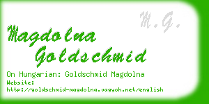 magdolna goldschmid business card